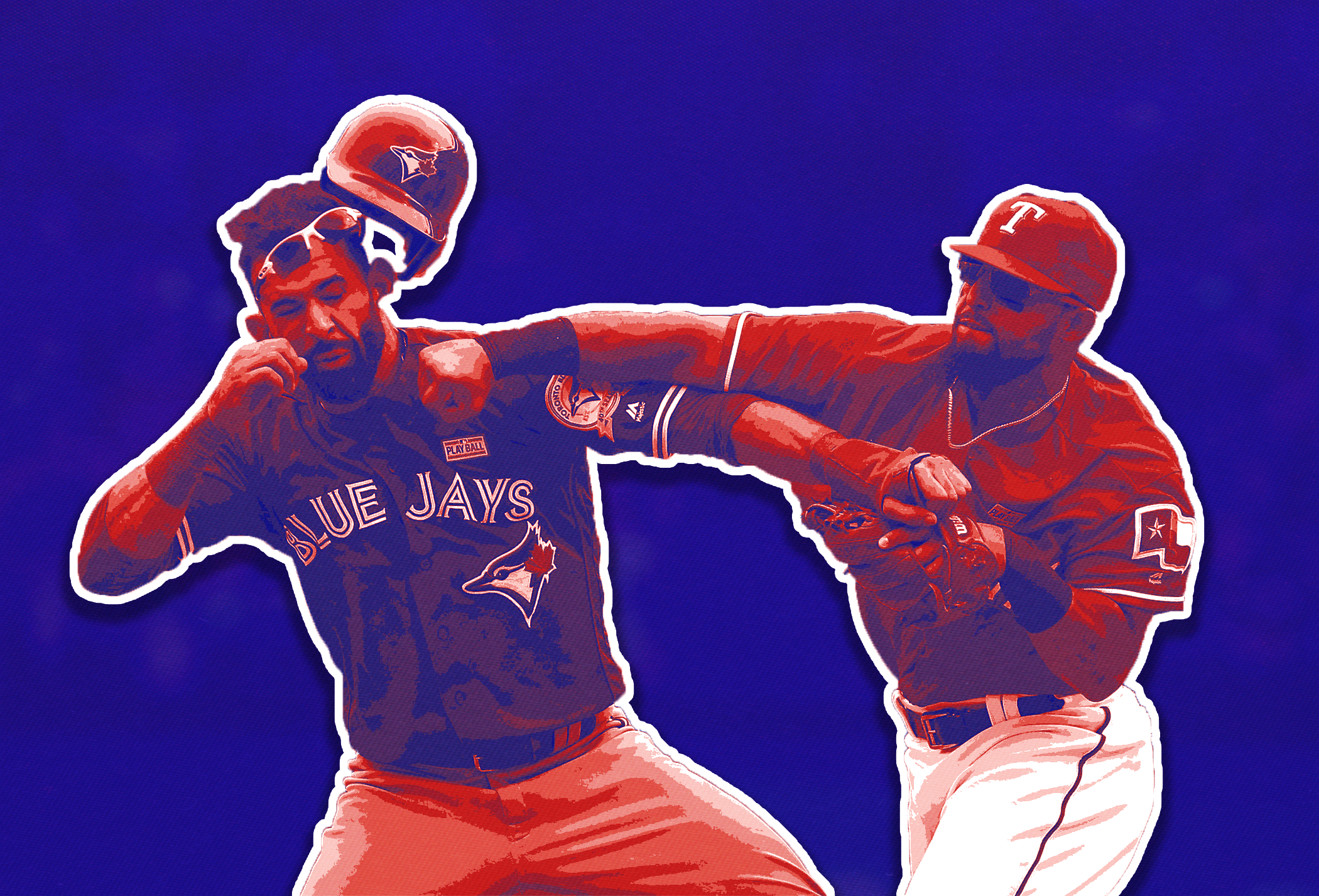 Rougned Odor Punching Jose Bautista